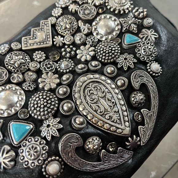 Black Studded Campomaggi Shoulder Bag/Clutch - Picture 5 of 5